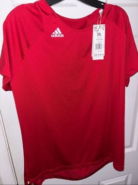 Adidas Women’s Red Athletic Jersey Tee